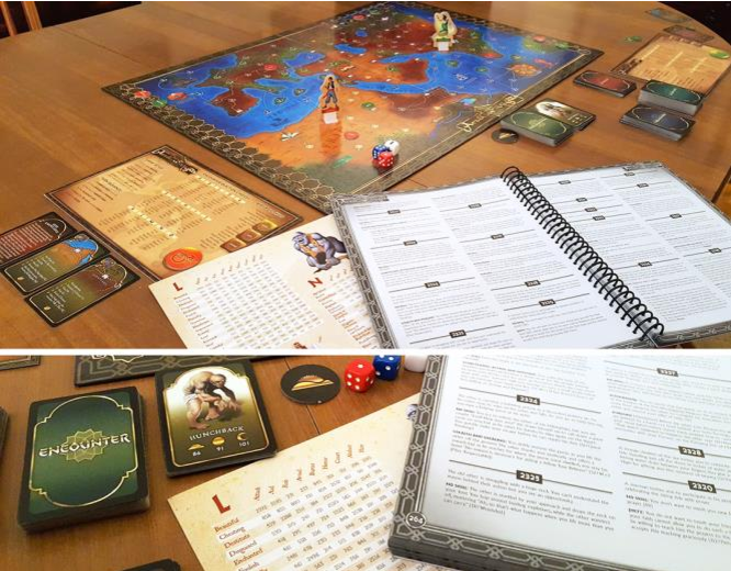 Tales of the Arabian Nights является примером неупорядоченной сюжетной игры. Игра поставляется с толстой книгой встреч, которые описывают самодостаточные события и полагаются на то, что игрок создаст повествовательную дугу между ними.