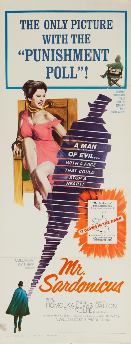 Mr. Sardonicus, Original American Insert Horror Movie Poster | David Pollack Vintage Posters