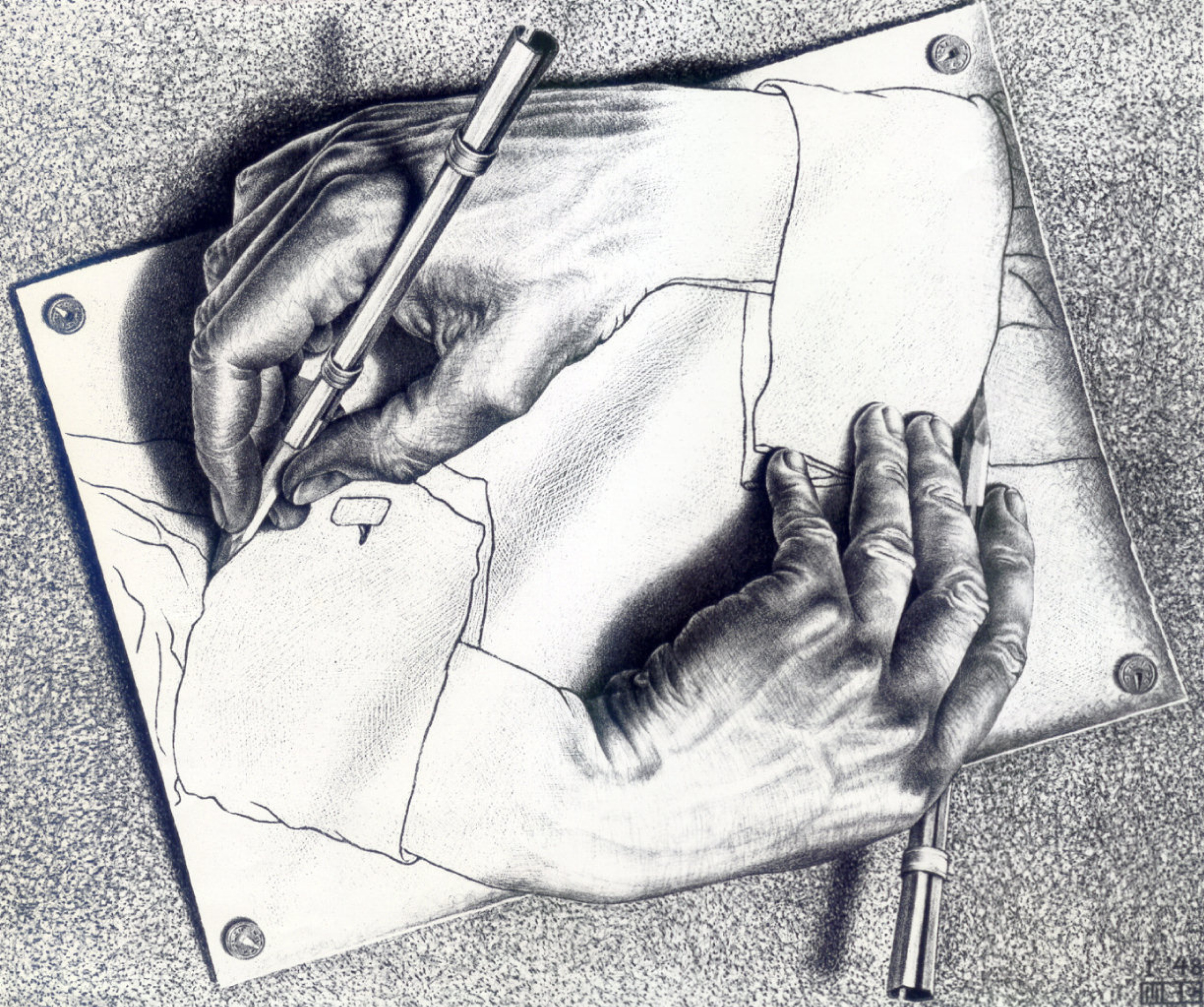 The Drawing Hands d'Escher 