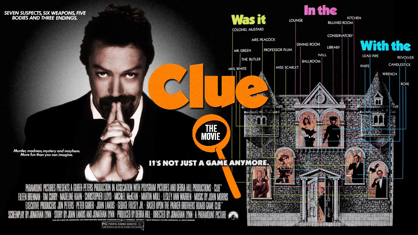 Cluedo (Clue) est une comédie policière américaine coécrite et réalisée par Jonathan Lynn, sortie en 1985. 