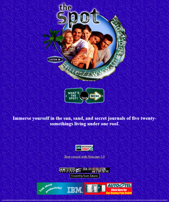 le site thespot.com de 1995 