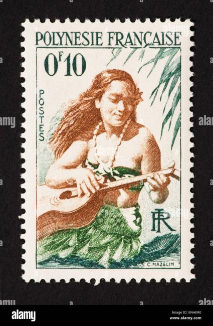 timbre poste de polynesie francaise dans la serie emise en 1958 polynesie